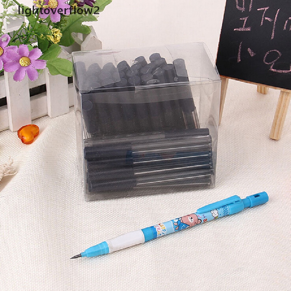 (lightoverflow2) 4 Set Refill Pensil Mekanik HB Grade Warna Hitam Untuk Ujian Gambar / Sekolah