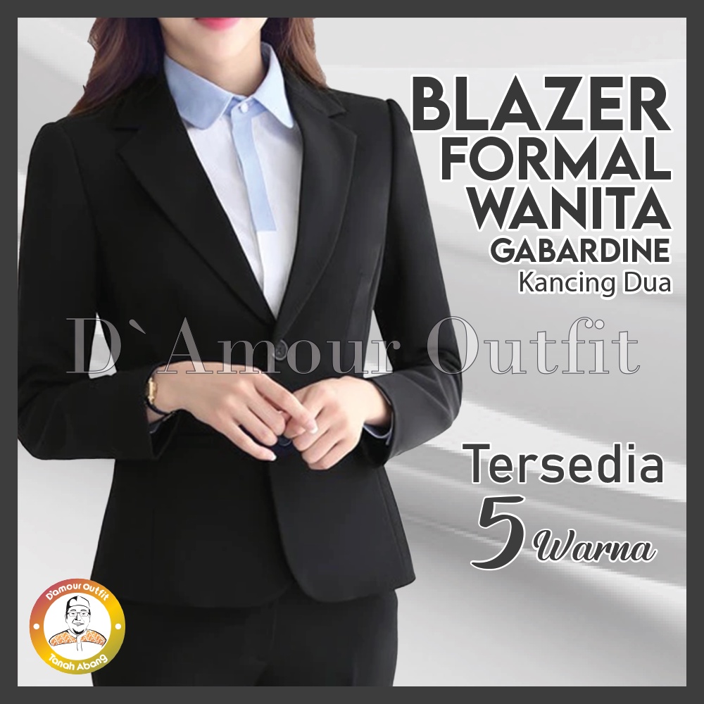 Jas Blazer Wanita Jas Kerja Kantor Cewe Polos Dewasa Anak Jaket Blezer Cewek Pakaian Formal Kantoran Dasar Hitam Rok Span Line A Rempel Celana Bahan Panjang Kancing Dua Jumbo Big Size Cardigan Rompi Outer Perempuan One Set Setelan Stelan Ootd Korean Style