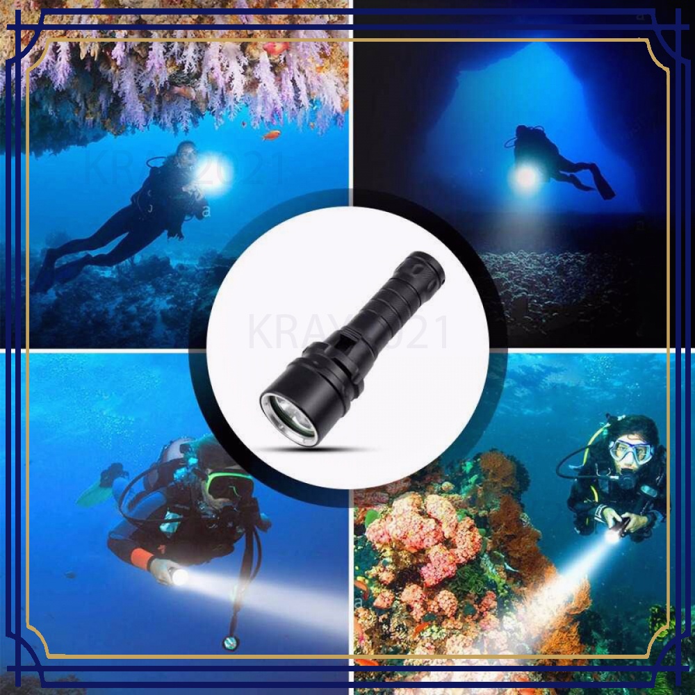 Senter LED Diving Flashlight Waterproof L2 1200 Lumens - G300