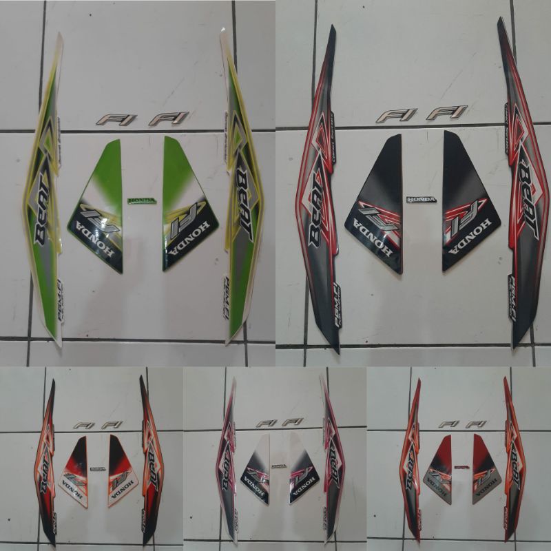 (Bisa COD) Striping sticker Honda Beat lis standar ori beat fi 2013 full body