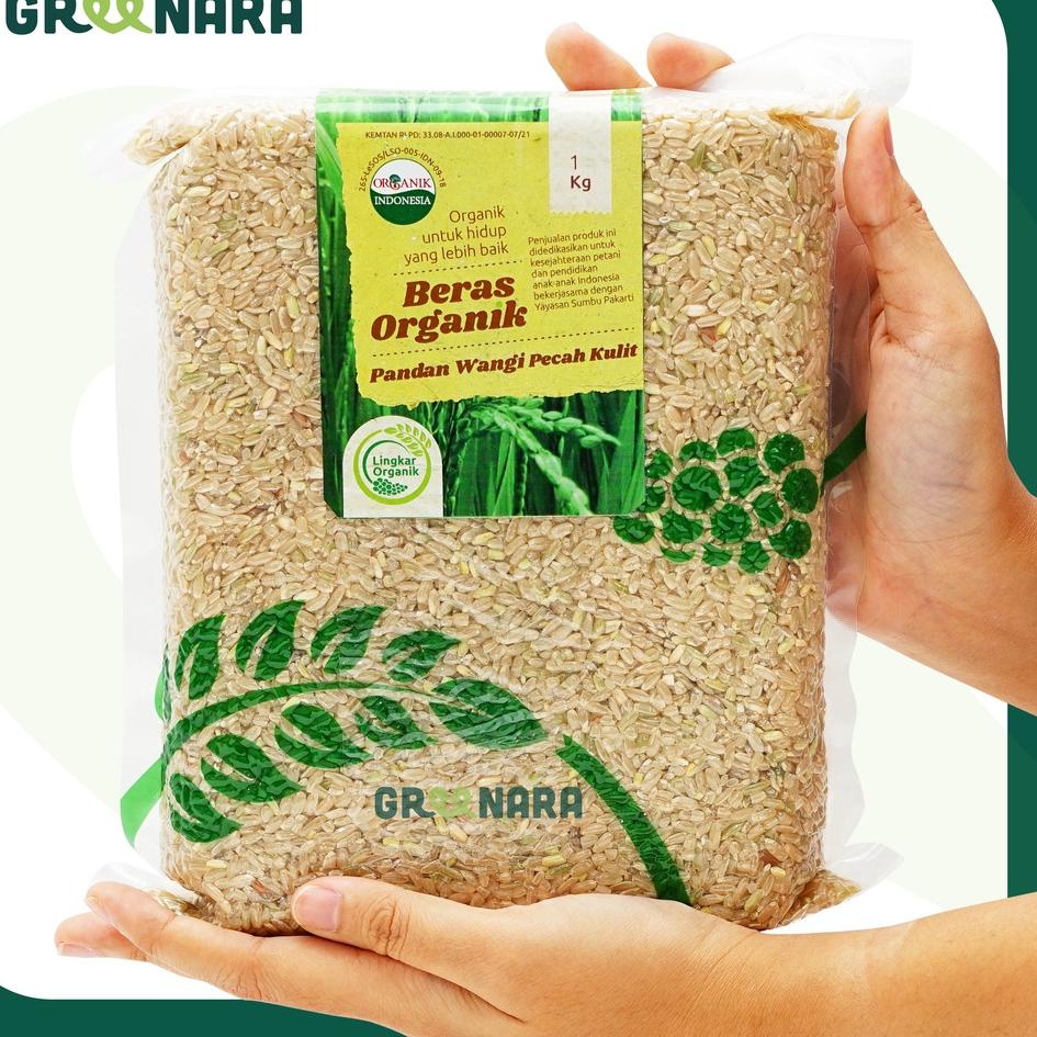 

ARTi7I2u--Beras COKELAT / Pandan Wangi Pecah Kulit 1kg lingkar organik