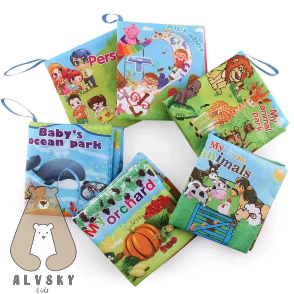 MAINAN EDUKASI BUKU BANTAL BAYI KAIN / BABY SOFT BOOKS MINI / BABY CLOTH BOOK