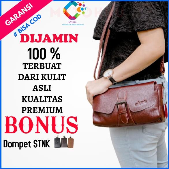Tas Selempang Bahu Wanita Anti Air Sling Bag Slempang Wanita Kulit Asli Original Alona Charlotte Ter