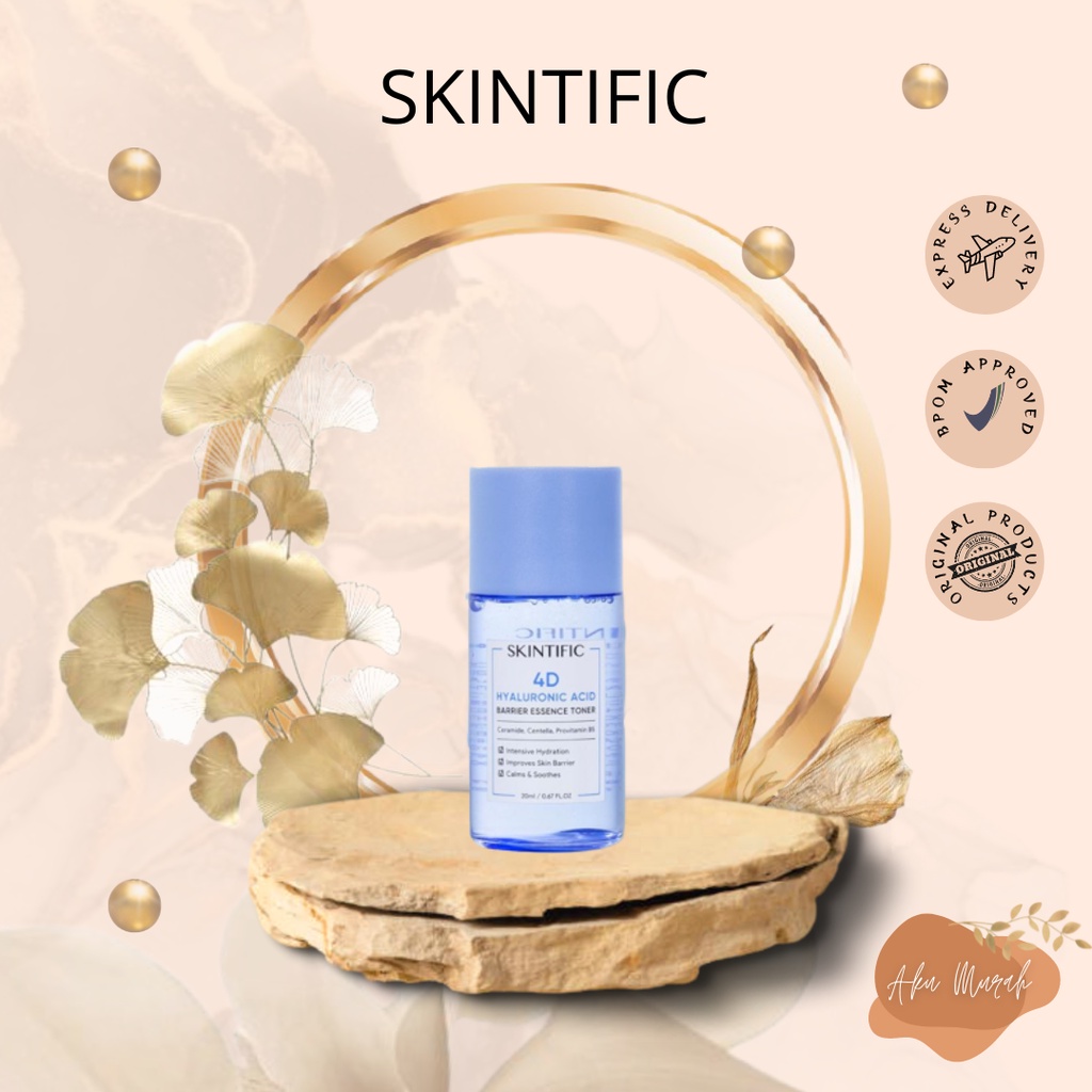 ✨ AKU MURAH ✨ SKINTIFIC 4D Hyaluronic Acid ( HA ) Barrier Essence Toner Travel Size 20ml