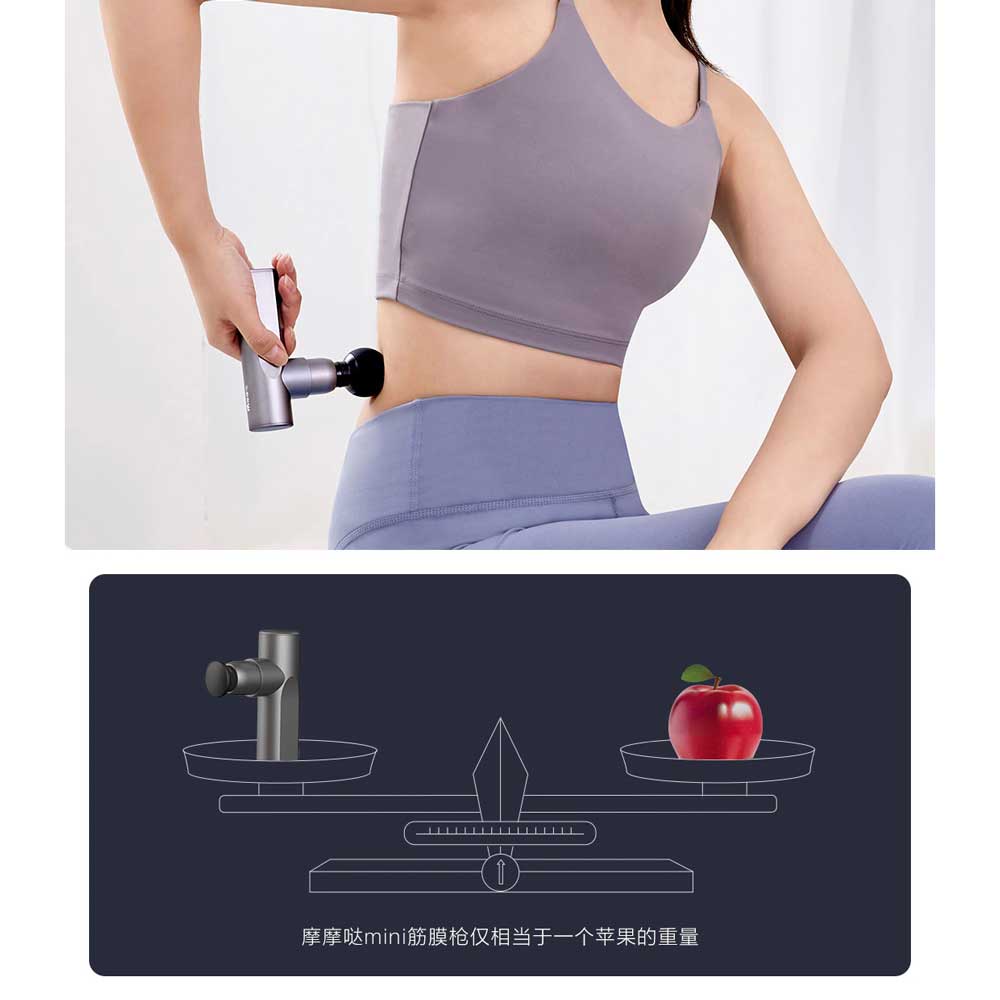 Momoda Alat Pijat Elektrik Mini Pocket Massage Gun Deep Massage - SX319 - Gray