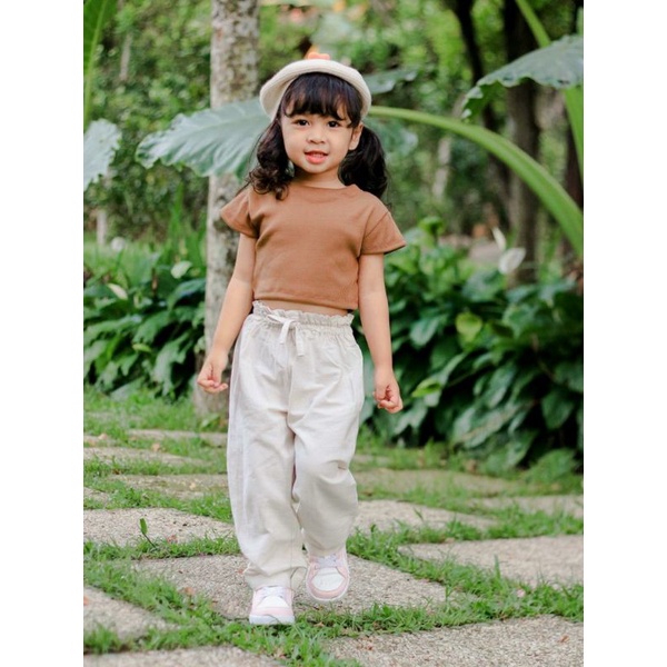 CROP TOP ANAK perempuan 2-4TAHUN bahan rajut