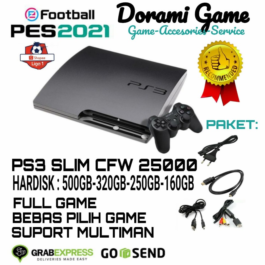 PS3 SLIM SERI 20/25/30 HDD 500GB Full games