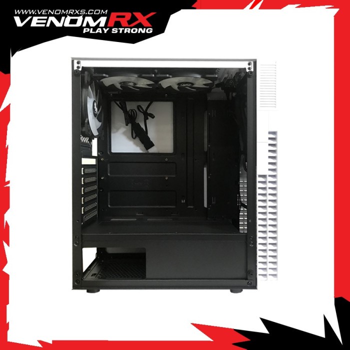 VenomRX Elden White ATX Tempered Glass 3x120mm ARGB Fan