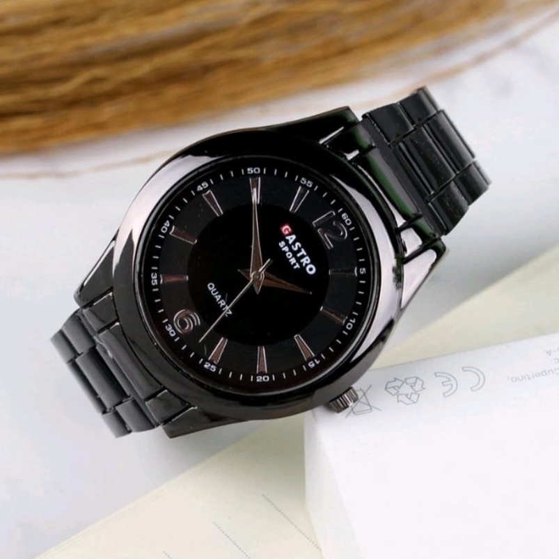 Jam Tangan Pria Gastro Rantai Original Casual Quartz Analog Mewah Anti Air + Strap Mesh Stainless Steel Jam Tangan Pria Kasual Sports