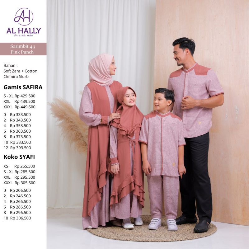 [COD] PROMO SARIMBIT KELUARGA AL-HALLY || ORIGINAL || Sarimbit 43 Al-Hally Pink Punch