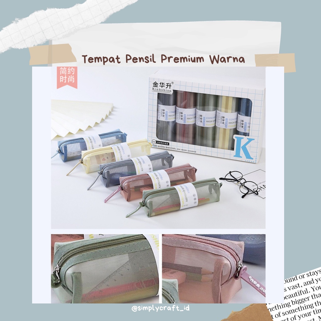 Jual Simply Craft ID Tempat Pensil Transparan Korea Korean Pencil
