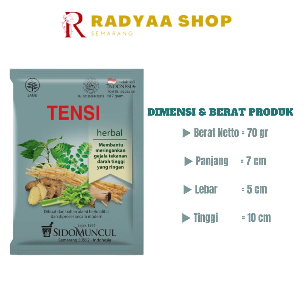Jamu Tensi Meringankan Tekanan Darah Tinggi Sido Muncul