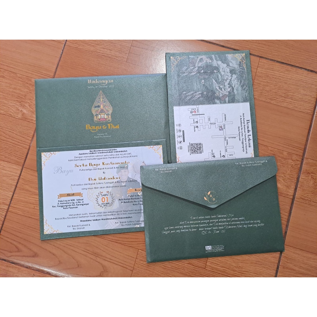 Undangan Single Hard Cover Wayang