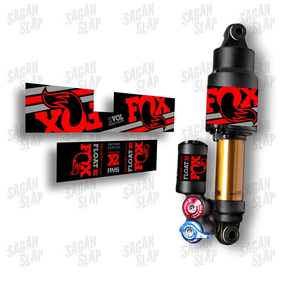 Stiker Fork Rear Shock FOX Float X2 Sticker Decal Fork Belakang Sepeda Mtb Downhill ▫ ELL.18Oc22н