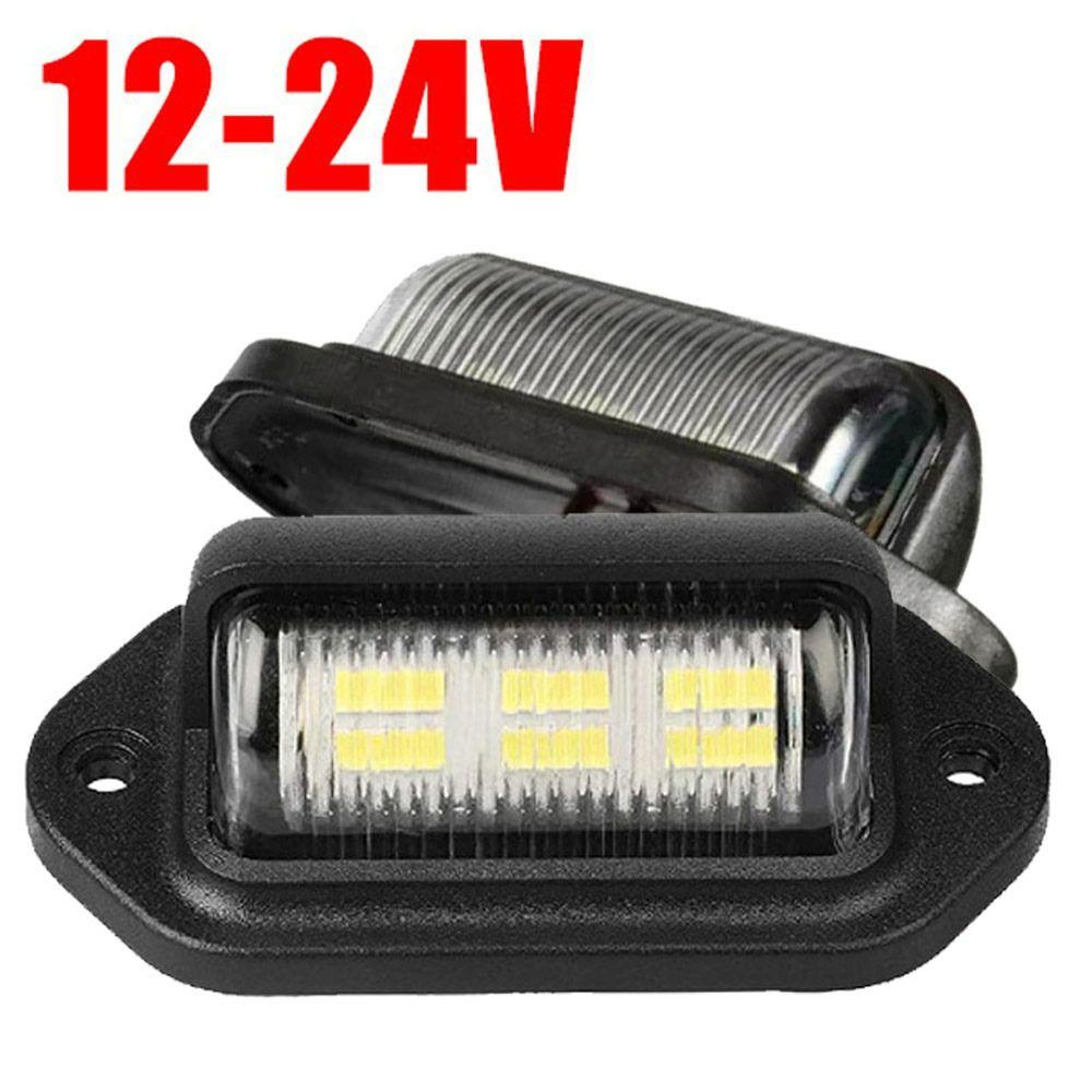 Top 2PCS Lampu Angka Lisensi Tahan Lama Universal 6lampu Mobil LED