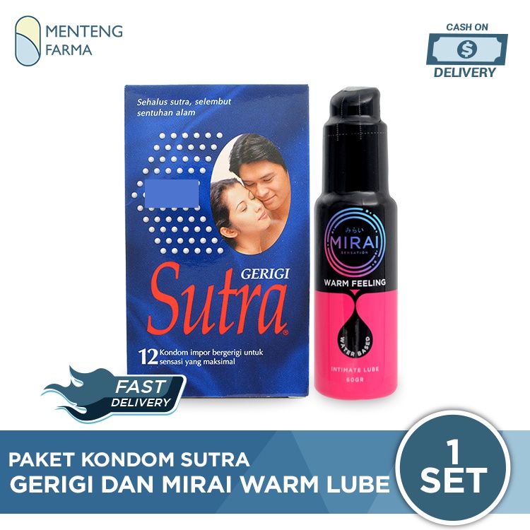 Paket Kondom Sutra Gerigi dan Mirai Warm Lube