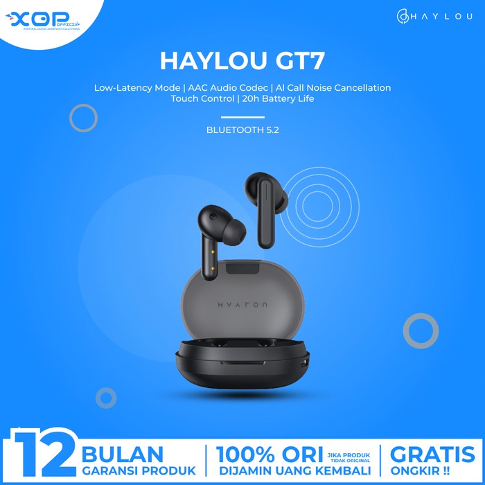 Audio Haylou Gt7 True Wireless Earbuds Al Call Noise Cancellation Original