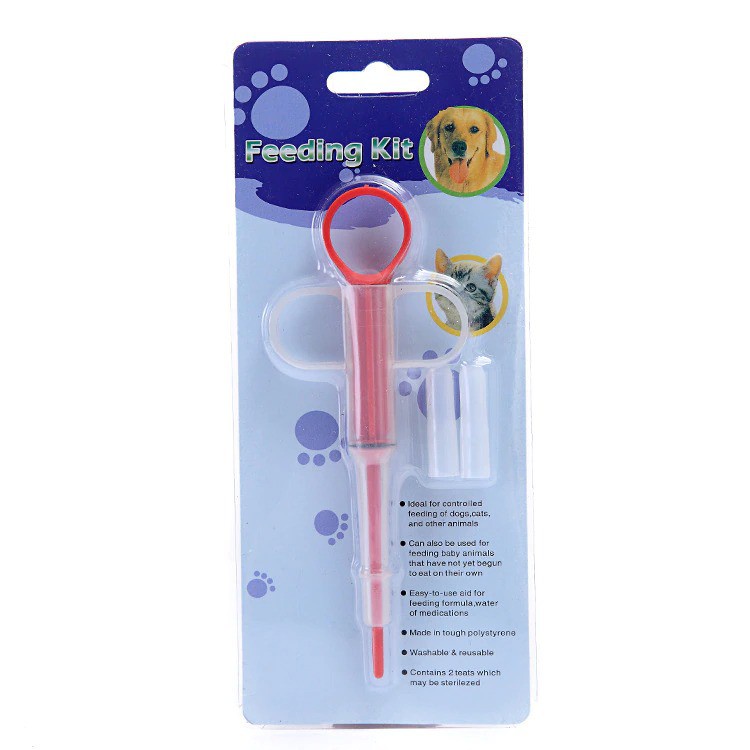 FEEDING KIT PELONTAR PIL ALAT BANTU MINUM OBAT ANJING KUCING HEWAN PELIHARAAN FEFARM