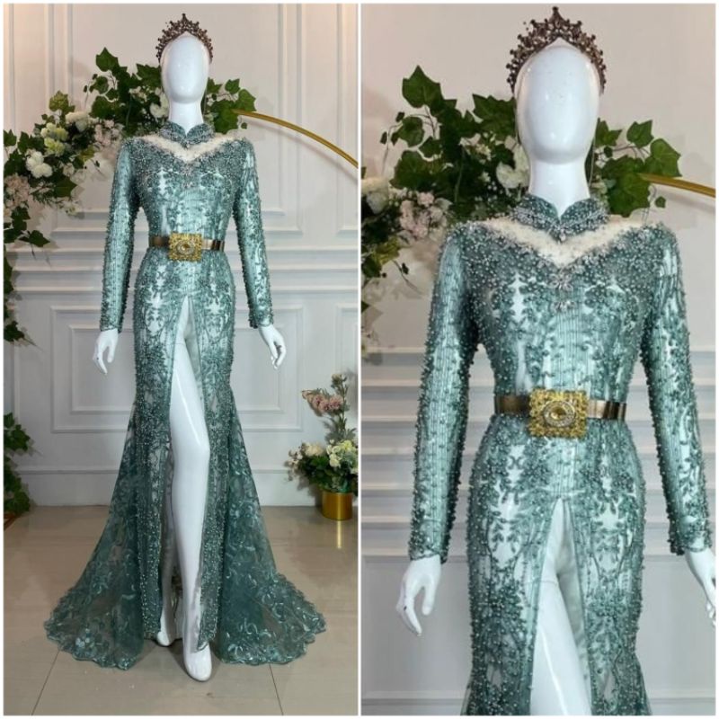 KEBAYA AKAD FULL PAYET MUTIARA | KEBAYA AKAD MODERN | BAJU NIKAH | KEBAYA PENGANTIN | TOKO NAFISAHKU