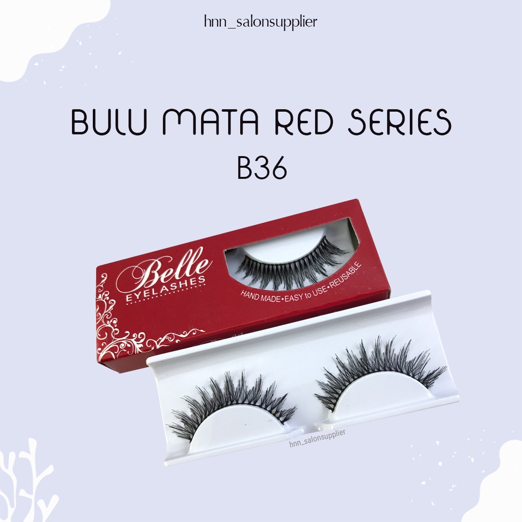 B36 Bulu Mata Palsu Handmade Fake Eyelashes Eye Lashes Lash Artivial Belle Eyelashes