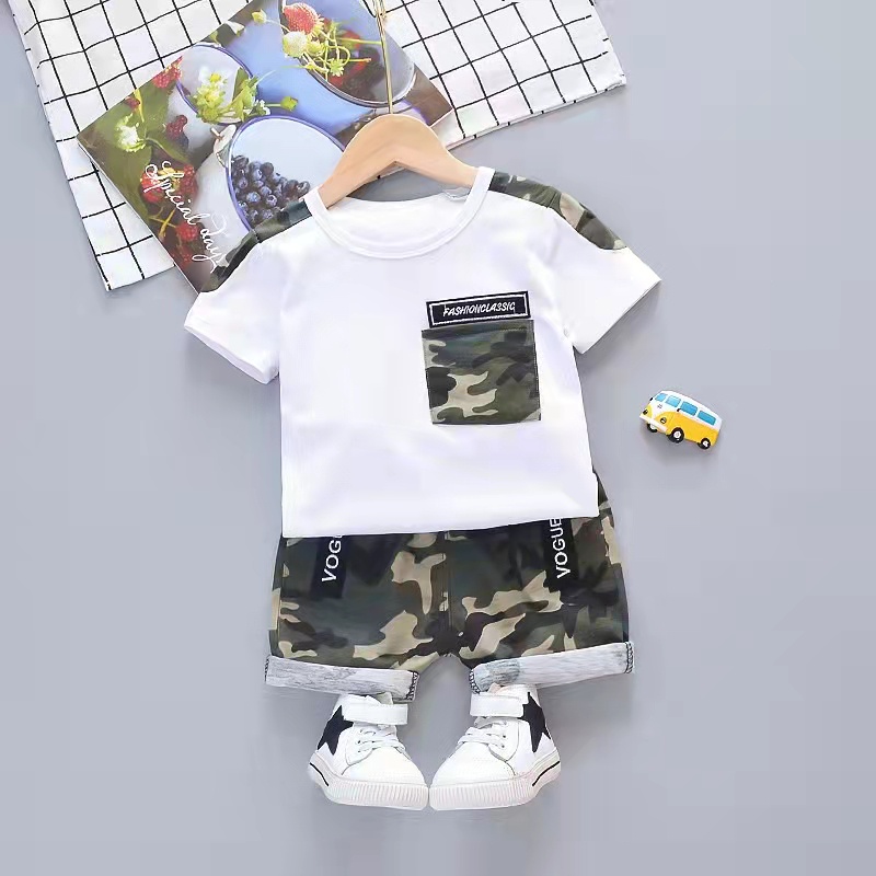 Setelan anak Laki Laki Import 1-4Tahun Fashion Baju Atasan lengan pendek Stelan Celana Jeans Baju Kaos Premium