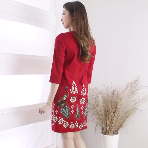 [IDI.22Oc22q] Dress Batik Wanita 252 JM LI / Standart Jumbo / Batik Modern /Baju Lebaran