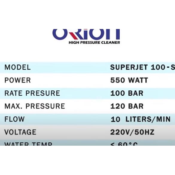 Original Mesin Steam Cuci Mobil Motor Jet Cleaner Orion Superjet100 S
