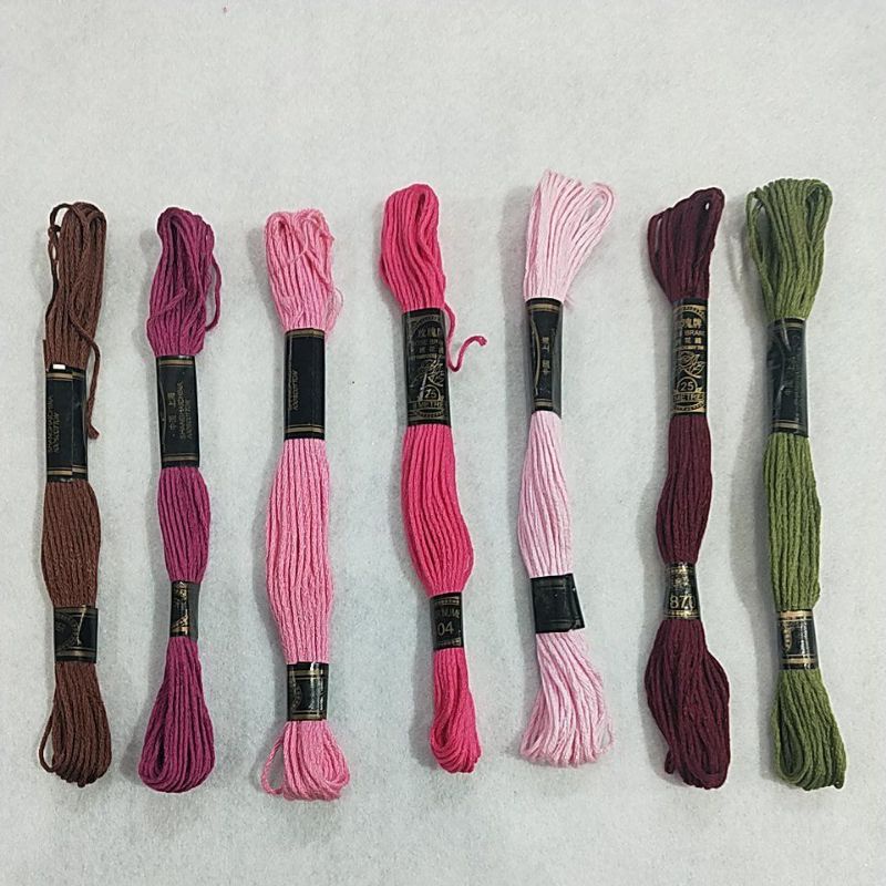 Benang Sulam Set 7 Warna