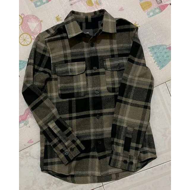 h&m twill shirt jacket