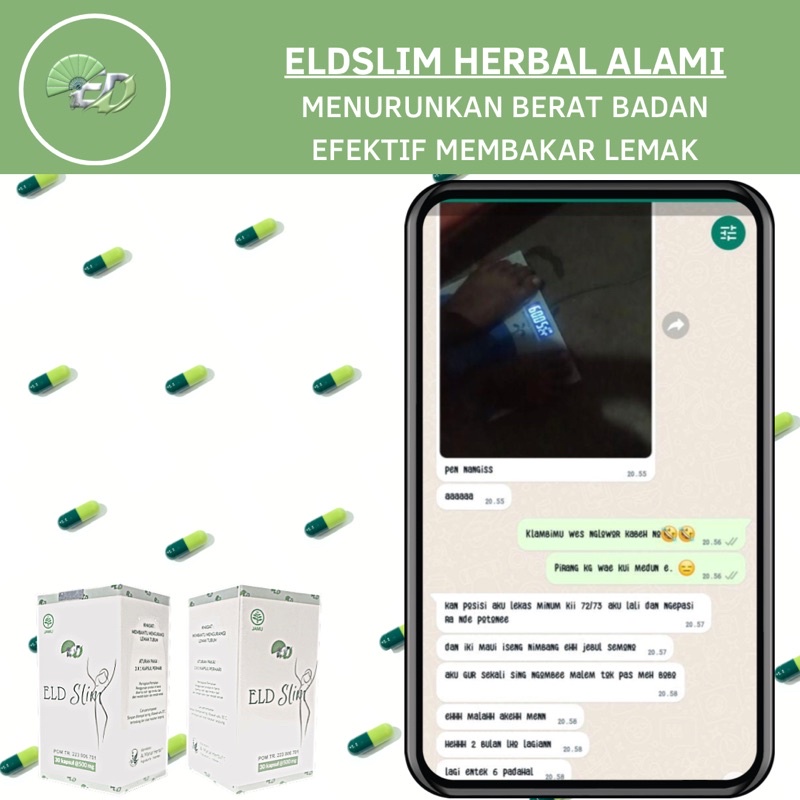 ELD SLIM Pelangsing Herbal Alami BPOM || Penghancur lemak || Melancarkan BAB