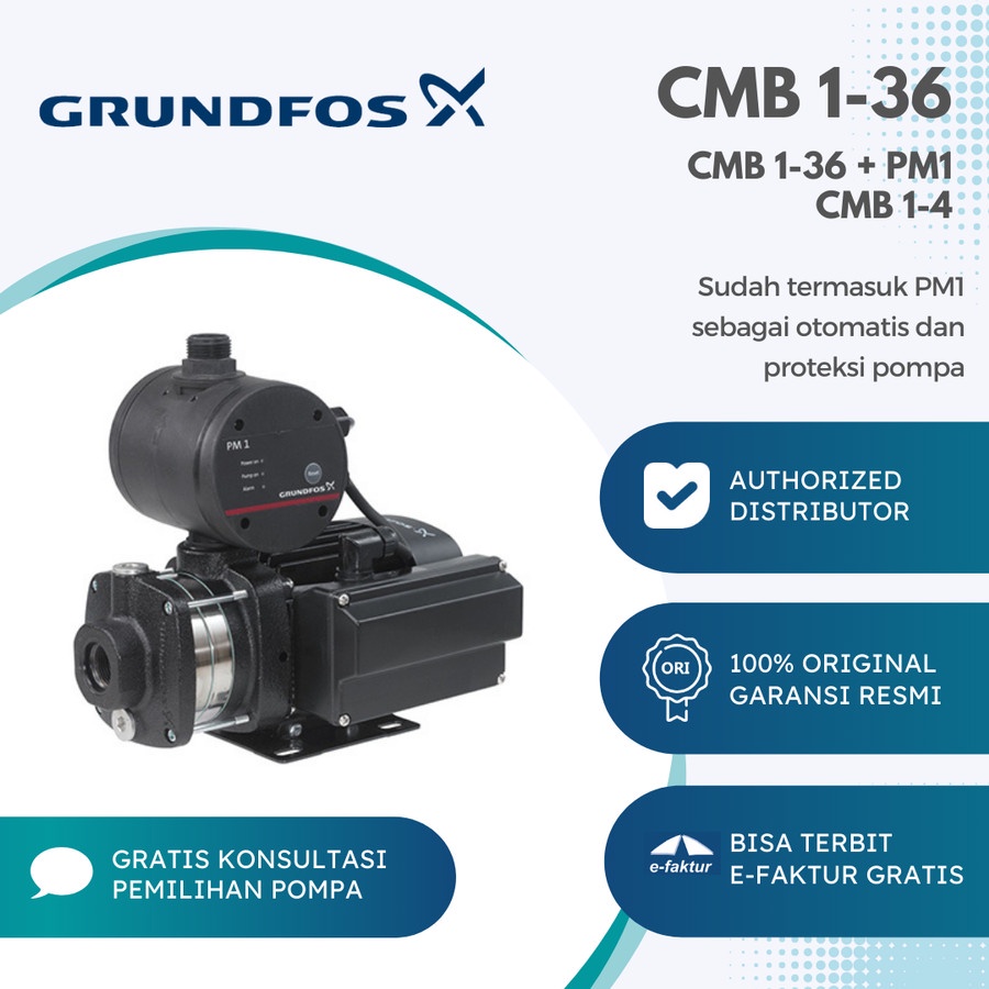 POMPA BOOSTER GRUNDFOS CMB 1-36 PM 1