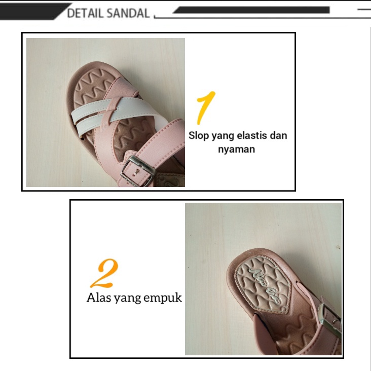 gos NEW ERA LB E 11002 Sandal Wanita Slip On Sandal Casual Wanita Size 37-41