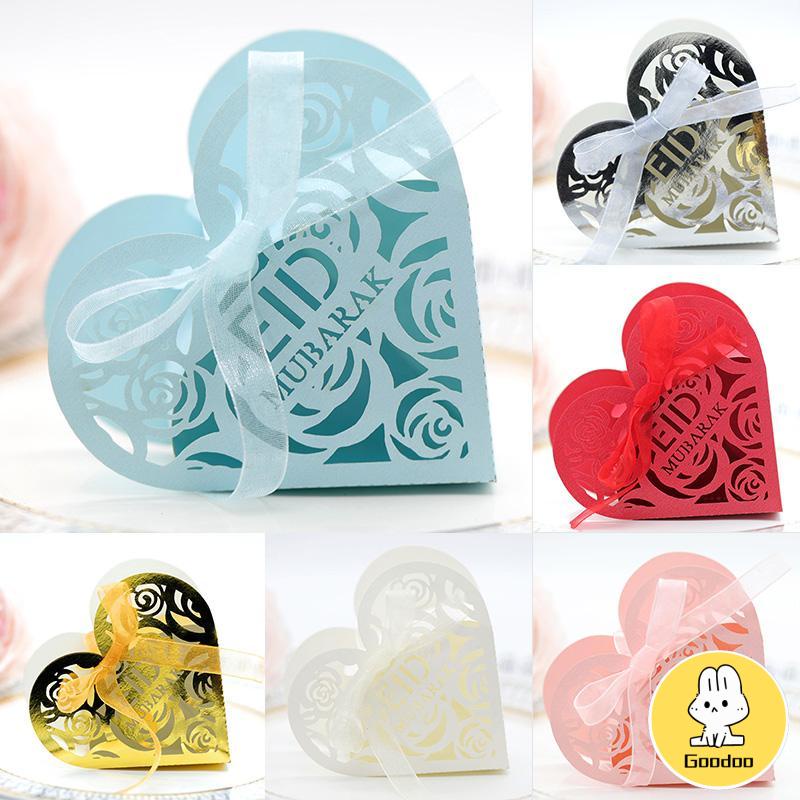 Pernikahan Idul Fitri Hollowed Out Rose Wedding Candy Box Ramadan Love Candy Box Kotak Cokelat -Doo