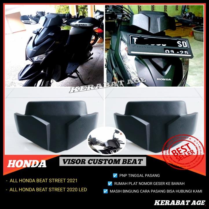 Aksesoris Beat Street 2021 Variasi Visor Custom Batok Depan