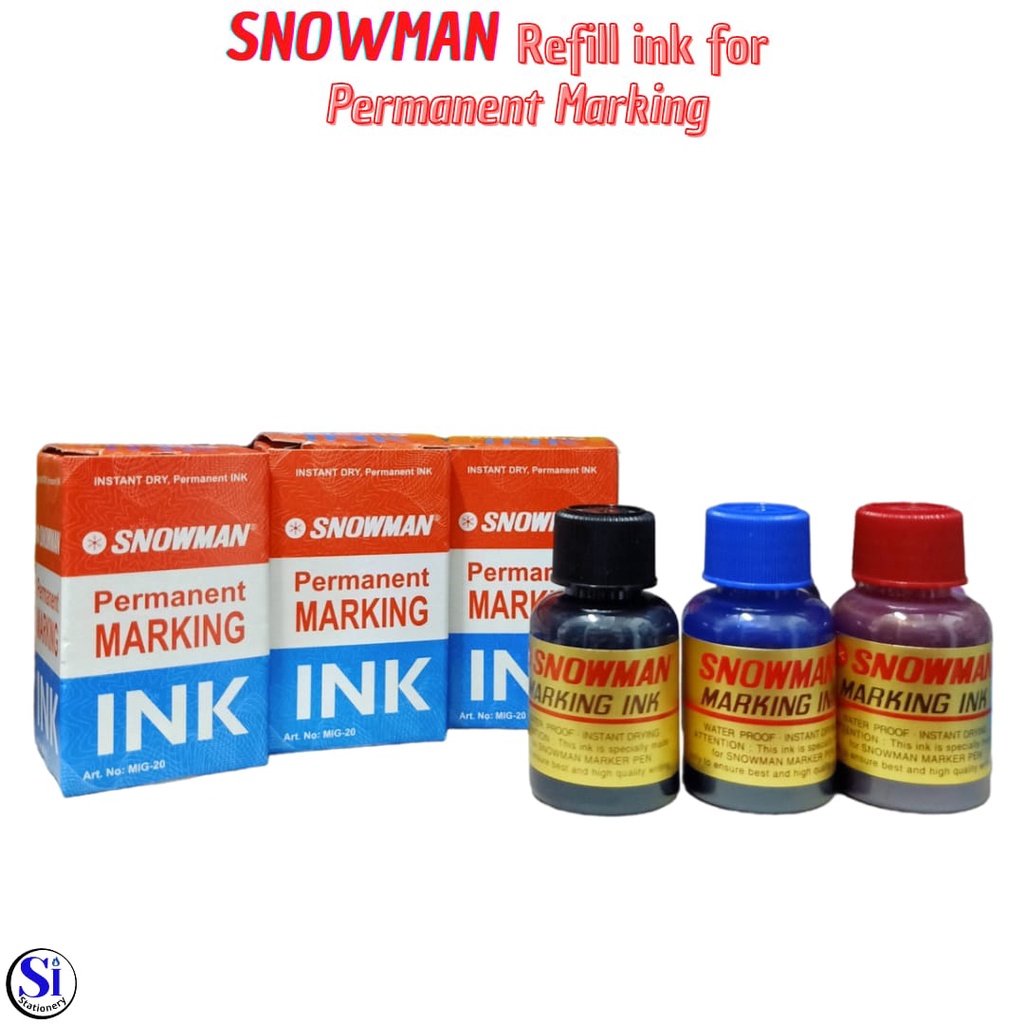 

Refill Tinta Spidol SNOWMAN PERMANENT