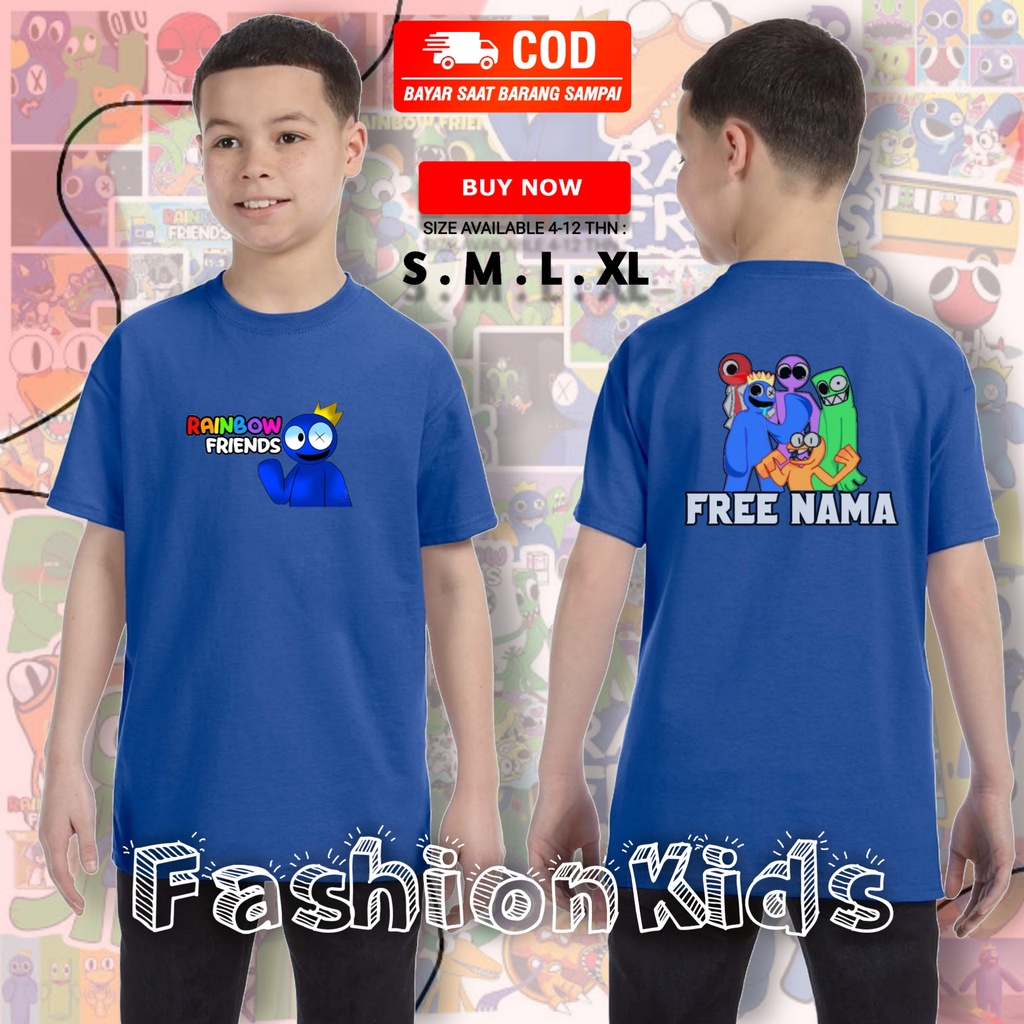 Kaos Anak RAINBOW FRIENDS ROBLOX / Baju Anak Rainbow Friends Roblox