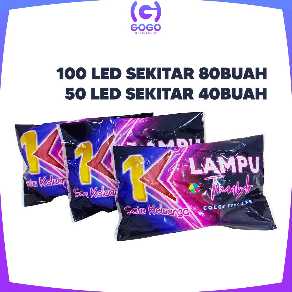 GOGO-C17 C199 Lampu Tumblr Light Led 10 Mtr OPP 100 LED 50 LED Lampu Hias Dekorasi Kamar Hiasan Natal