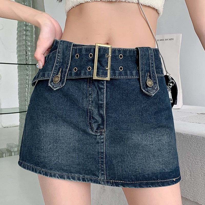 Rok wanita kekinian rok pendek rok korean style cewek seksi hot rok skirt mini jeans denim ootd