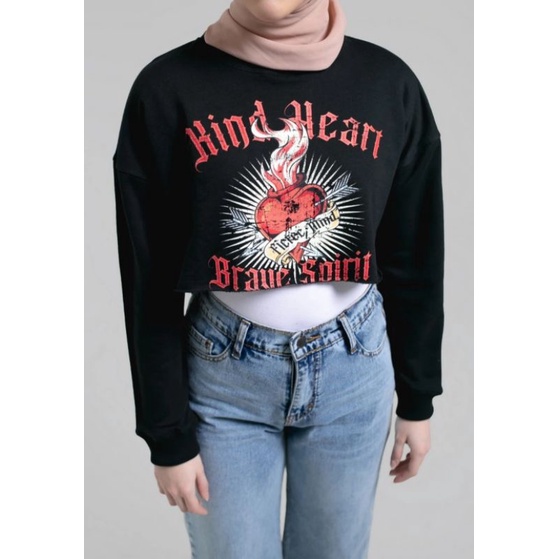 sweater greenlight wanita terbaru original // croptop oversized