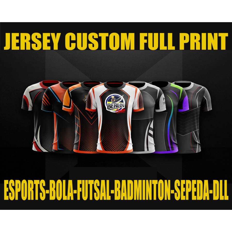 JERSEY KAOS TEAM GAMING CUSTOM DESIGN SENDIRI ESPORTS FUTSAL BOLA BADMINTON SEPEDA