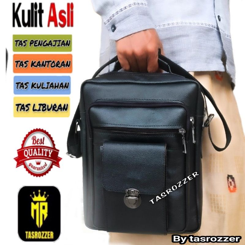 Tas kantoran kulit asli Garut original muat laptop dan map