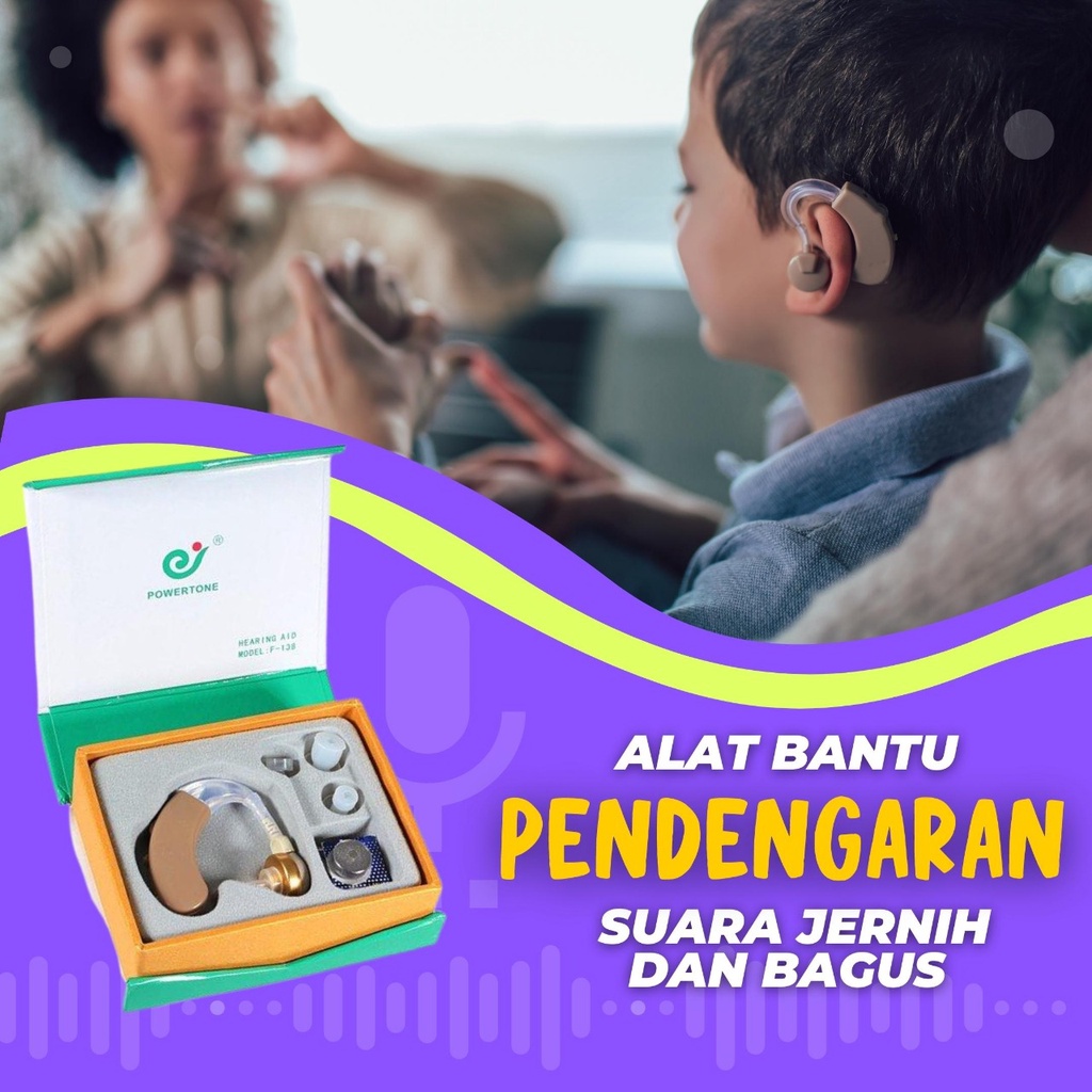 Earphone Alat Bantu Dengar Telinga Orang Tua Peralatan Bantu Orang Tuna Rungu Tuli Hearing Aid Kits