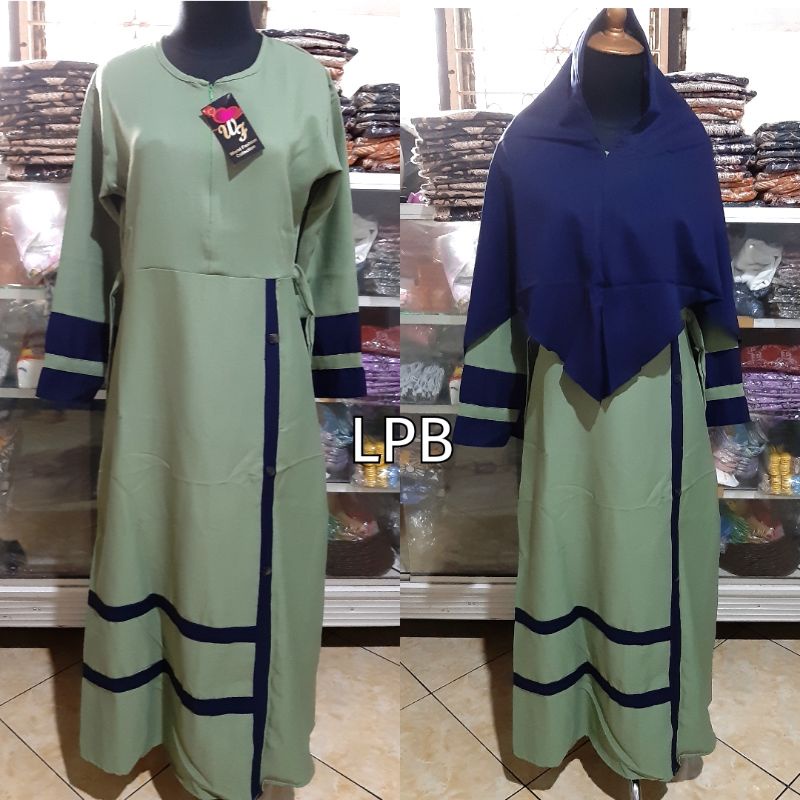 Gamis Set Hijab Jilbab / Fashion Muslim Moscrepe #5