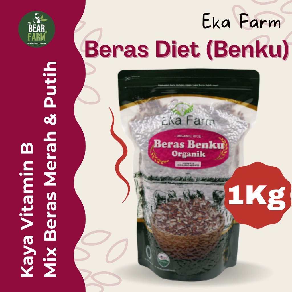 

Beras Diet Organik / Beras Benku Organik 1kg Eka Farm