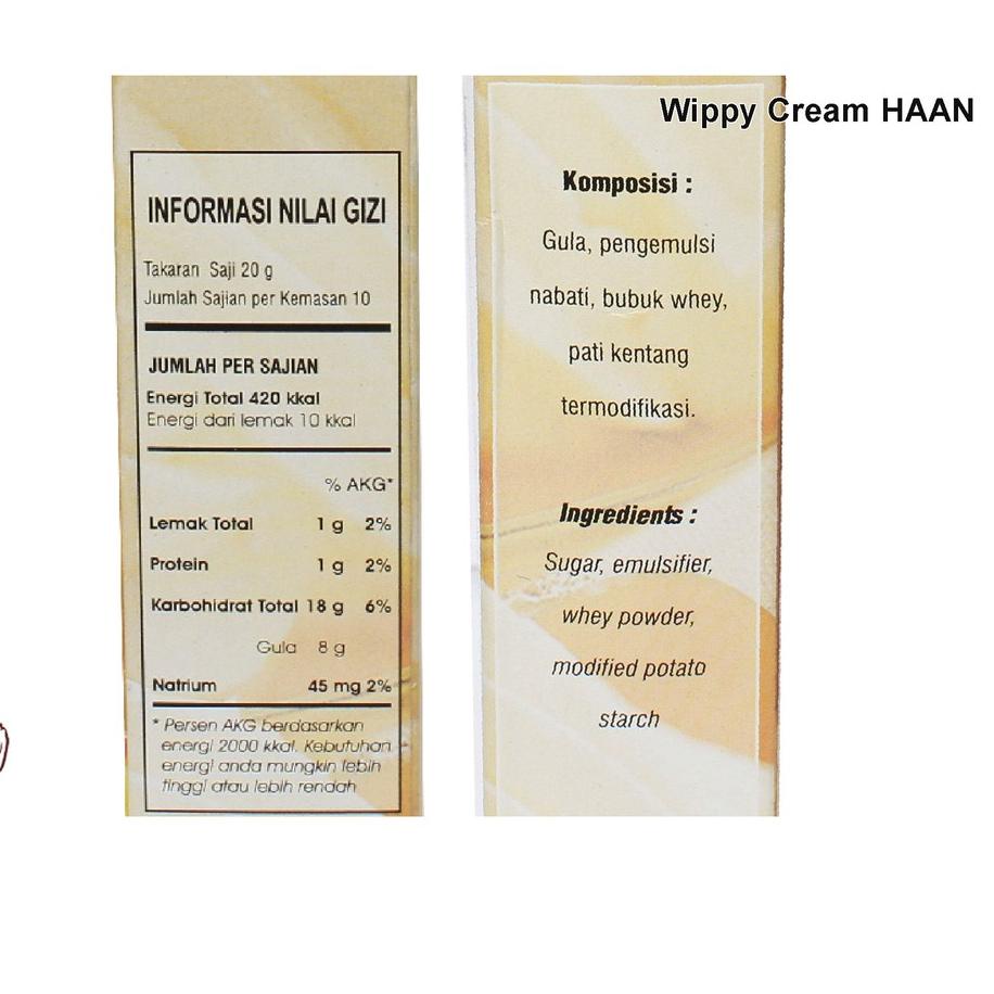 

Ready Stok Wippy Cream Haan 200g !