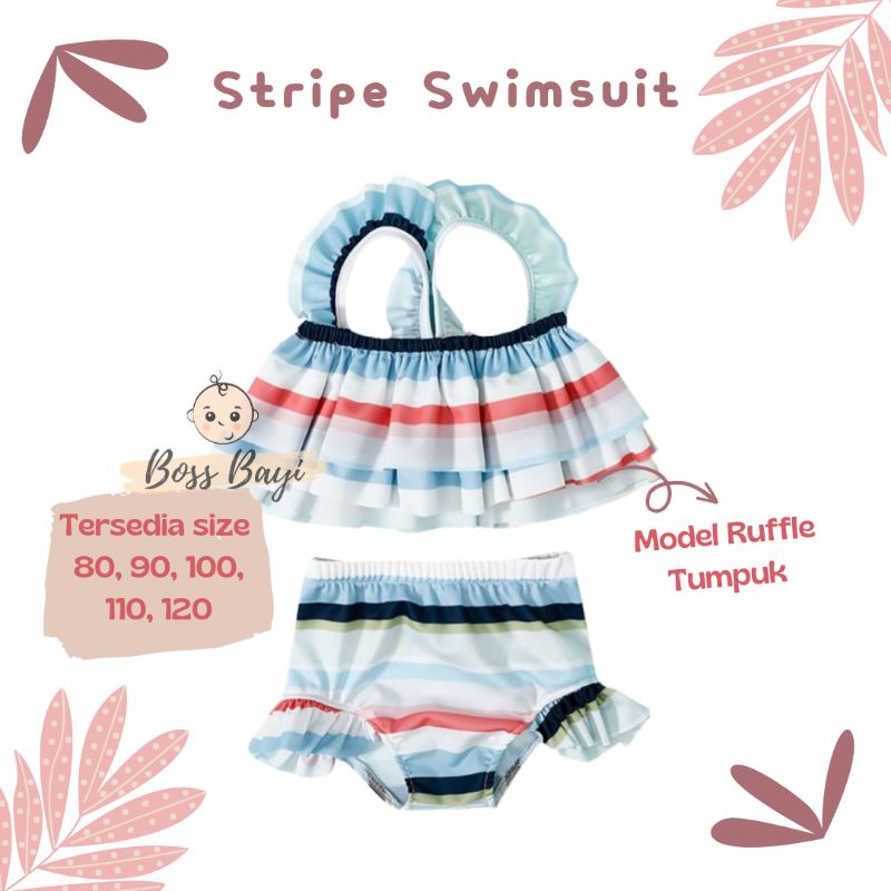 Boss Bayi - Baju Renang Anak / Stripe Swimsuit Baby Girl