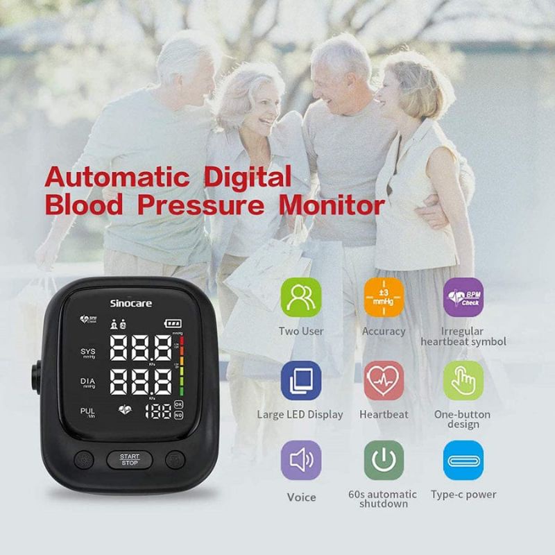 Sinocare AES-U181 Alat Cek Tensi Meter Tekanan Darah Digital Otomatis / Tensimeter Digital Sinocare AES U181