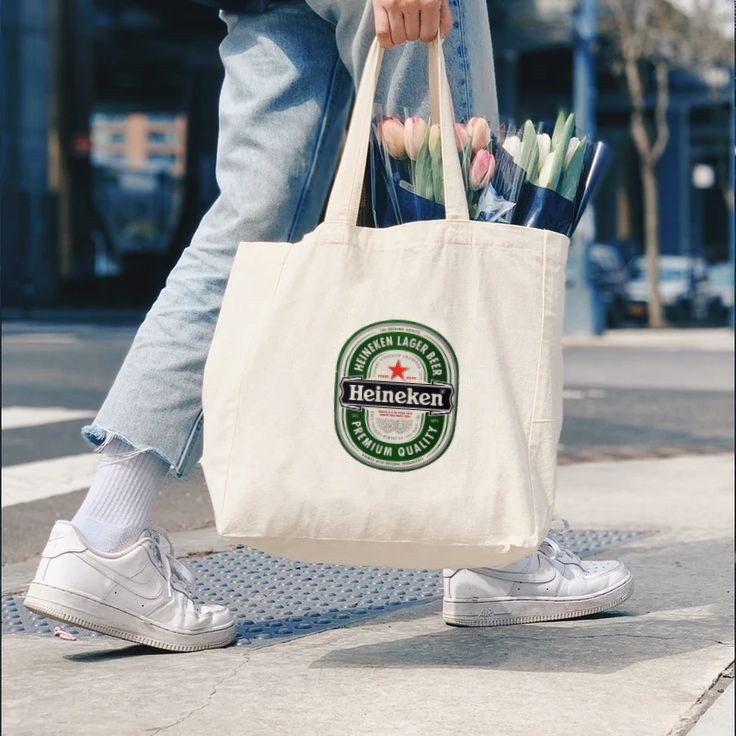 Tote Bag Canvas HEINEKENN PREMIUMM / Tas Nudie Canvas / Tote Bag Kanvas / TIPE A