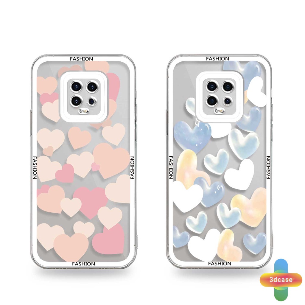 Soft Case Xiaomi Redmi 9C NFC 9A 9i 9T 9AT 9 PRO Power 9ACTIV 10X POCO C3 C31 M2 PRO Note 9 8 10 10S 9 10 PRO MAX 9S 11 POCO X3 NFC X3 PRO 10 Prime Fashion Love Heart Clear Soft TPU Case