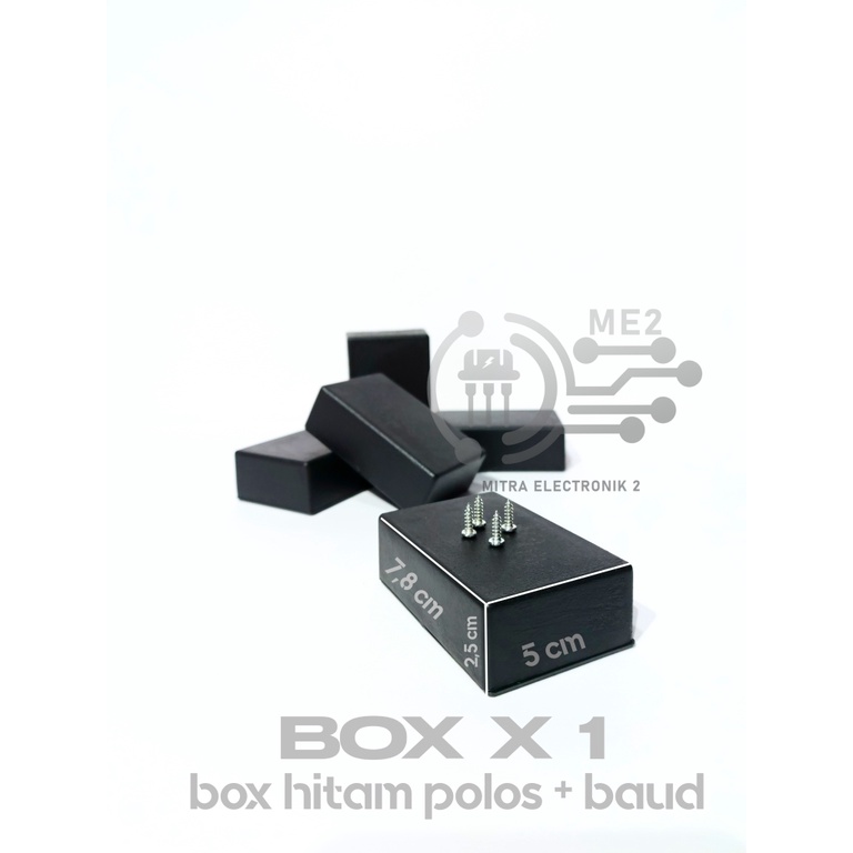 Box x1 Hitam Project plus skrup bahan plastik berkwalitas